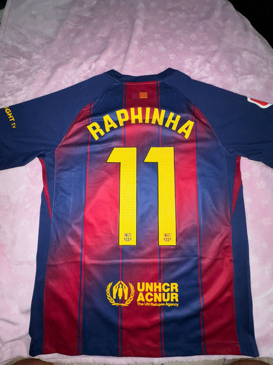 2025/26 FC Barcelona Home Jersey – Raphinha #11